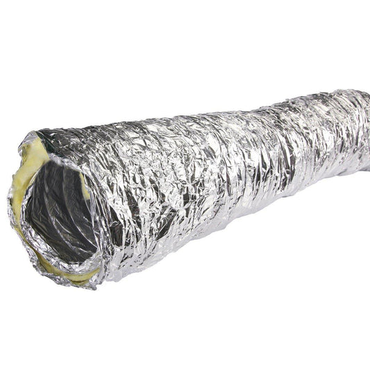 Aluminium Foil Flex (Insulated) - 10m Long - Alpha Air Ventilation Supplies