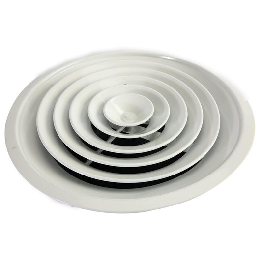 Round Ceiling Diffuser (with Damper) - Alpha Air Ventilation Supplies