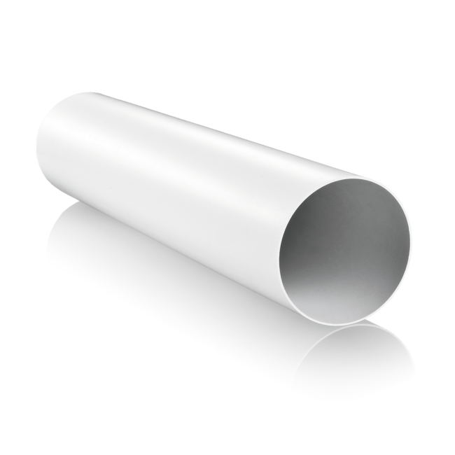 Plastic Circular Solid Ducting 125mm dia x 1.5m long